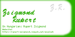 zsigmond rupert business card